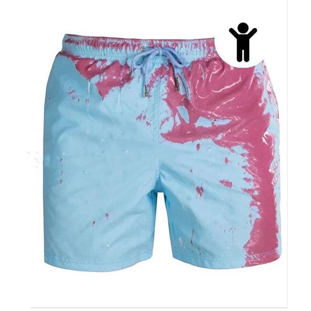 Magical Change Color Beach Shorts Summer Men Swimming Trunks Swimwear Swimsuit Quick Dry bathing shorts Beach Pant - Clothing Personality