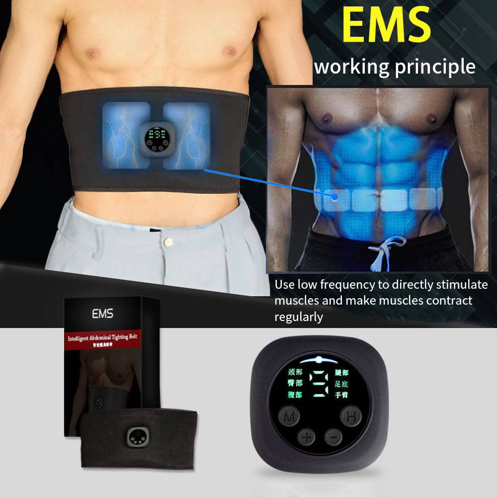 Smart Digital Display Fitness EMS Belt - Effective Abdominal Trainer - Clothing Personality
