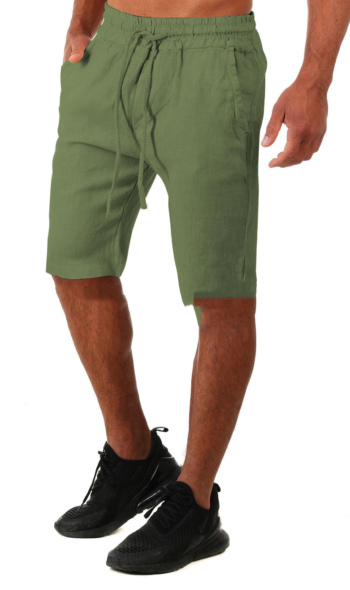 Beach Pants Cotton Linen Pants Yoga Fitness Linen Sports Leisure Shorts