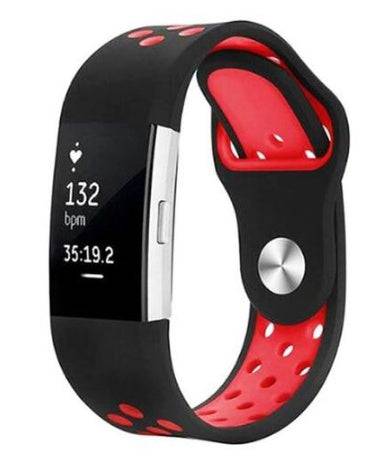 Fitbit Strap Charge2 Monochrome Round Hole Silicone Strap - Clothing Personality