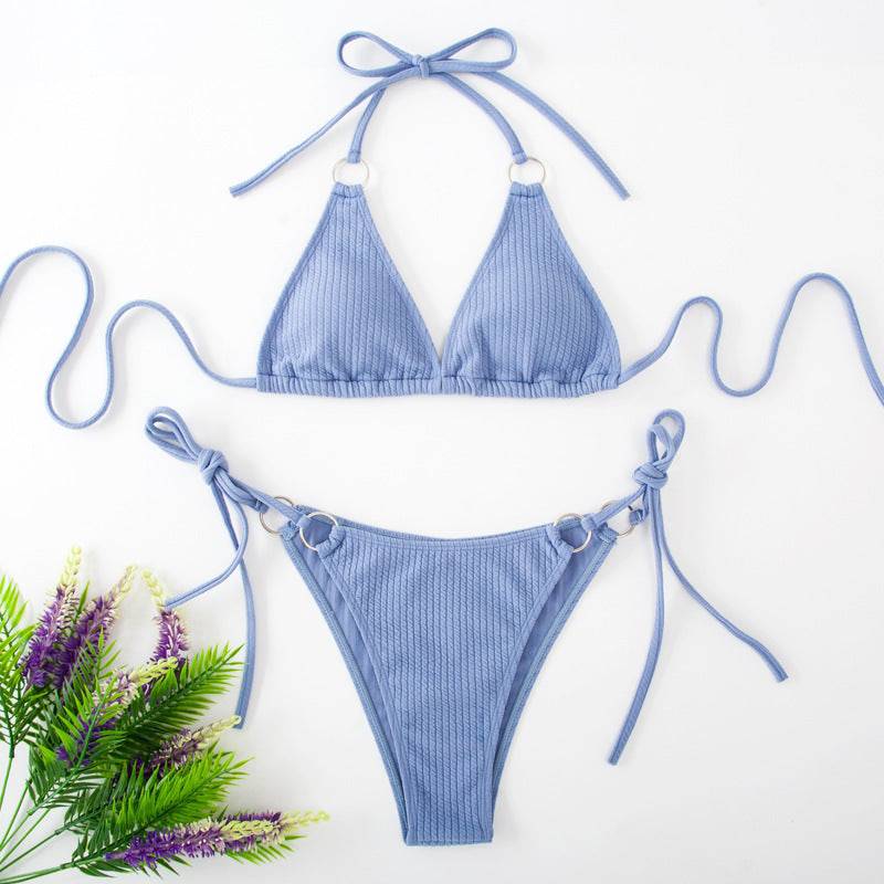 Sexy Bikini Set Summer Side Tie Thong Bandage Style Swimsuit Womens Clothing - Clothing Personality