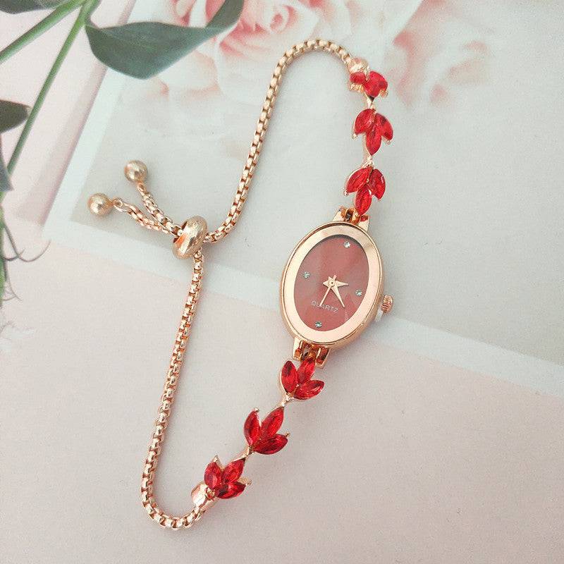 Wheat Diamond Women's Watch Free Adjustment - Clothing Personality