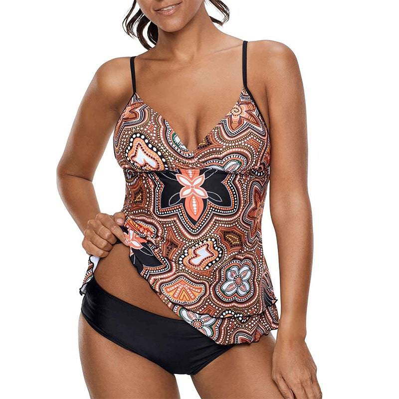 Women's Split Swimsuit Conservative Tankini - Clothing Personality