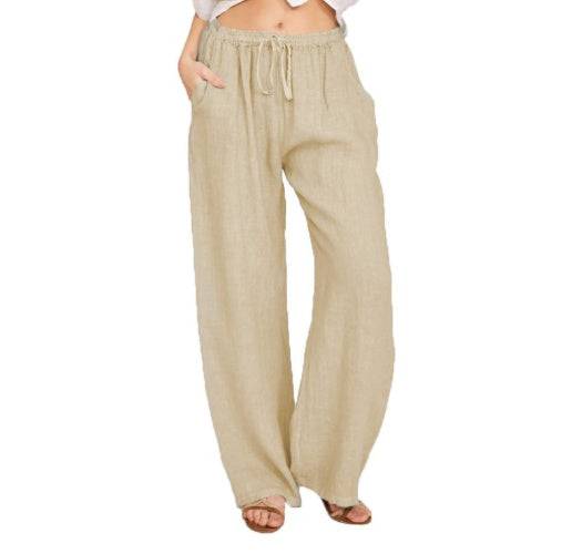 Women's Casual Cotton And Linen Loose Yoga Pants - Clothing Personality