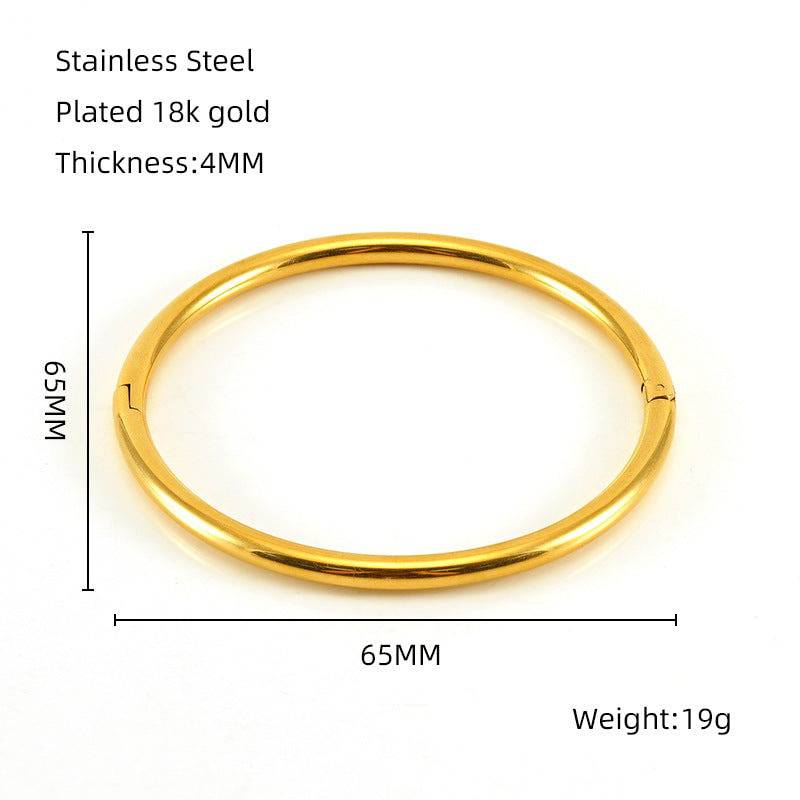 Fashion Bamboo Titanium Steel Bracelet Three Beads - Clothing Personality