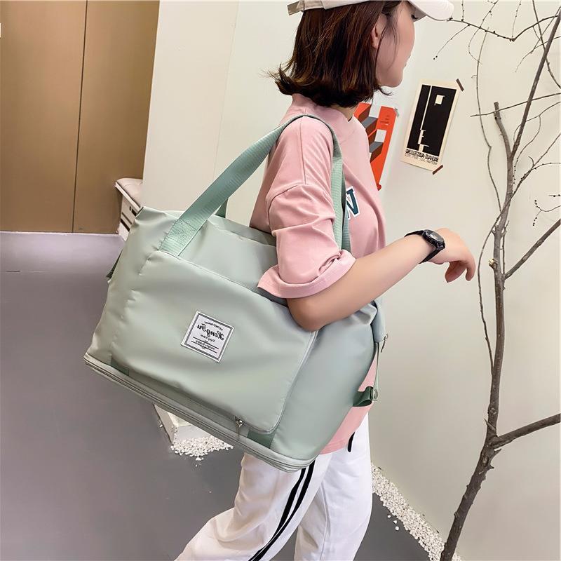 Foldable Storage Travel Bag Waterproof Large Capacity Gym Fitness Bag Weekender Overnight For Women - Clothing Personality