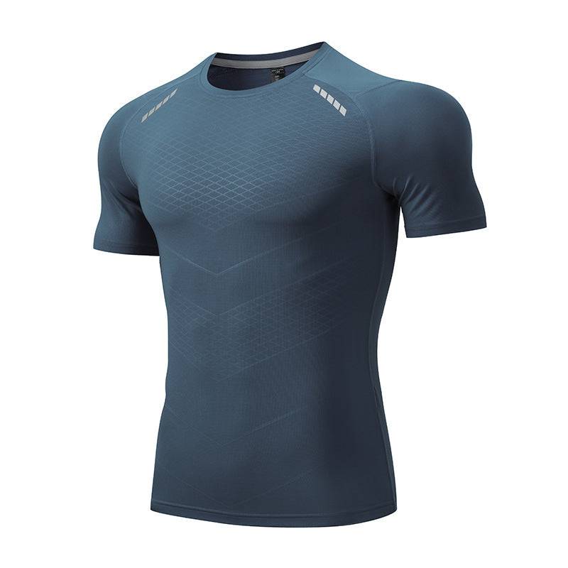 Men's Quick Drying T-Shirt Short-Sleeved Activewear Top Round Neck Workout Clothes - Clothing Personality