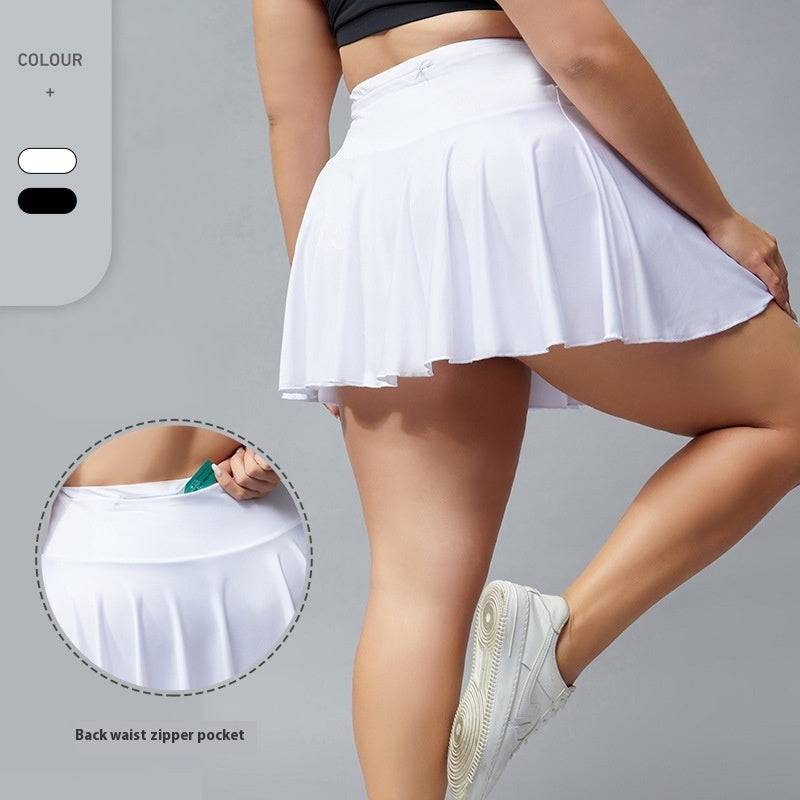Plus Size Fitness Shorts Women's Anti-exposure Outdoor Tennis Skirt - Clothing Personality