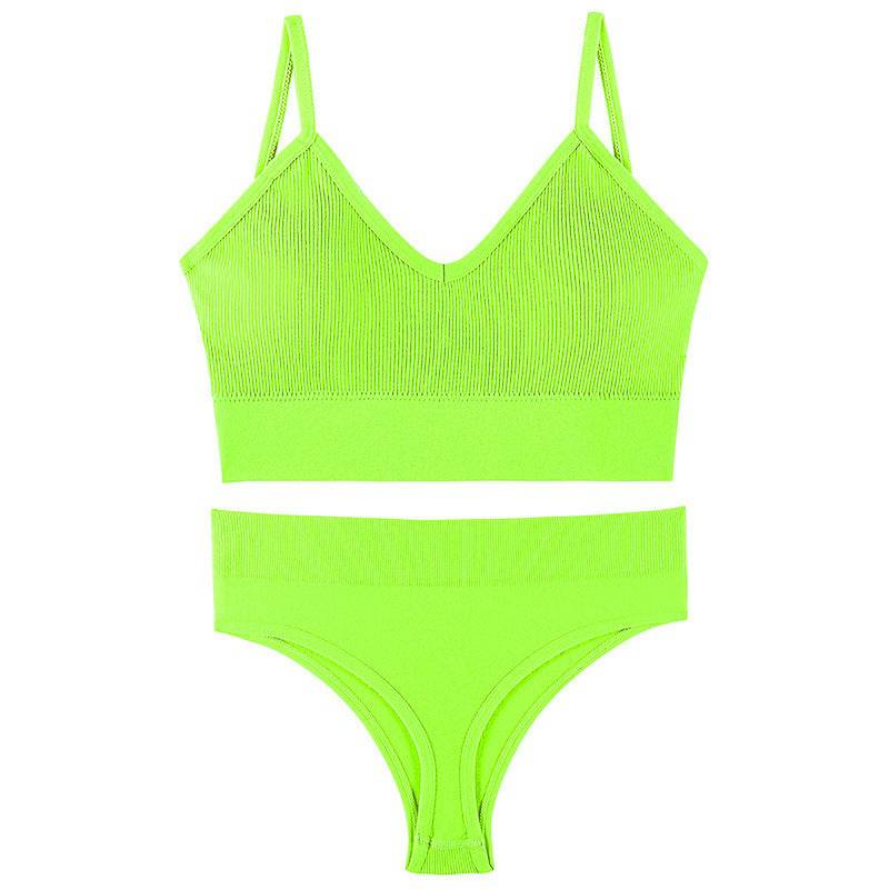 Women's Underwear Small Chest Push-up Thin Wireless Large Size Sports Sling Vest French Triangle Cup Bra Set - Clothing Personality