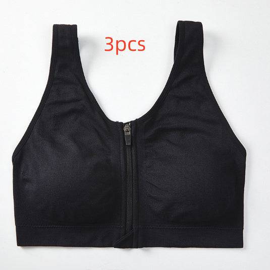 Front Zipper Sports Bra Shockproof High Strength Beauty Back - Clothing Personality
