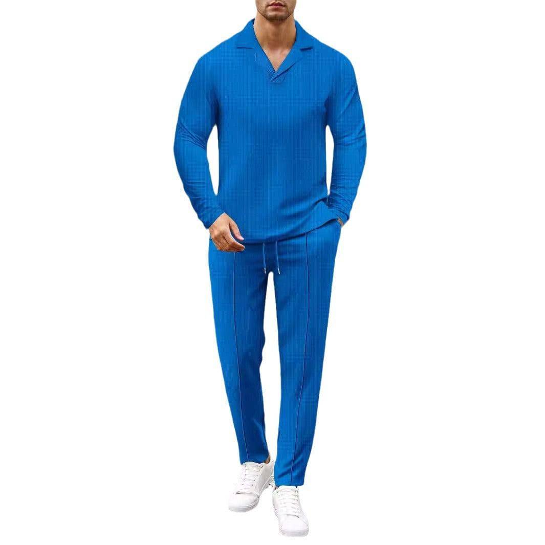 New Men's Solid Color Sweatsuit Tracksuit Pants and Top Combo - Clothing Personality