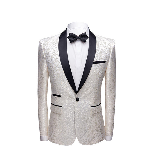 Men's Paisley Tuxedo Suit Wedding Suit Set - Clothing Personality