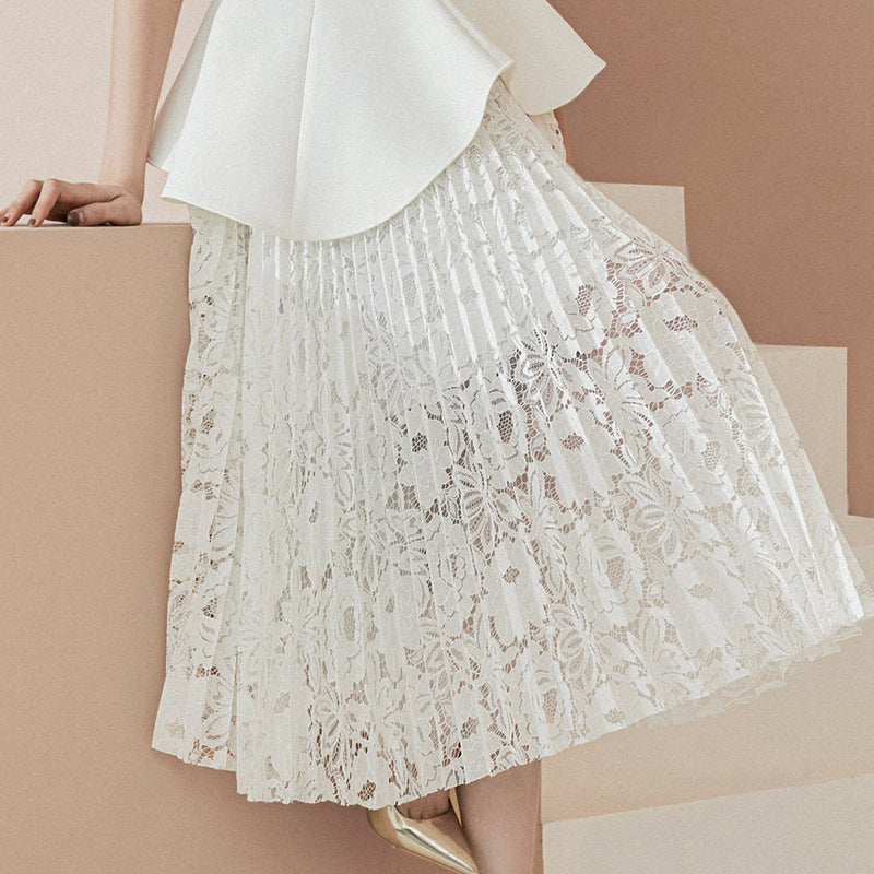 One-shoulder Asymmetric Long Suit Dinner Party White Dress Skirt Women - Clothing Personality