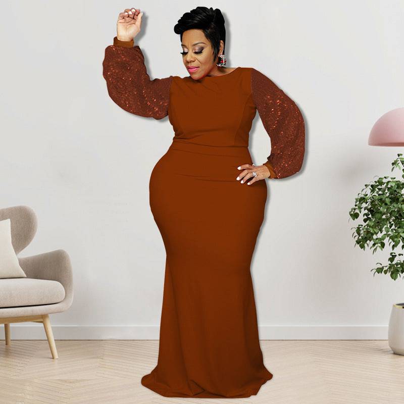 Women-s Long Sleeve Beaded Dress Autumn - Clothing Personality