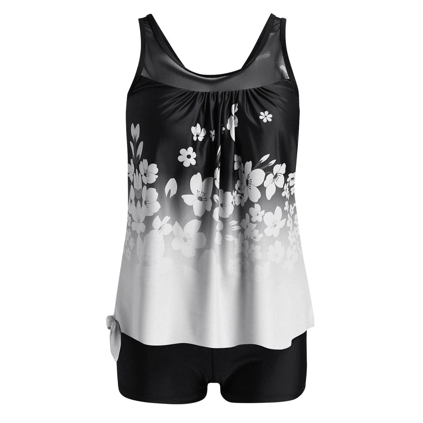 Women's Gradient Print High Waist Tankini Skirt - Clothing Personality