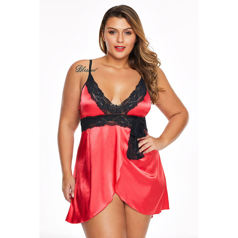 Plus Size Sexy Lingerie Loungewear Women's Lace Lace Pajamas