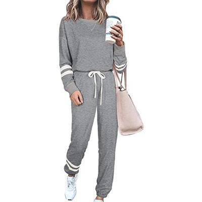 Women's Clothing Plus Size Loose-fitting Solid Color Long Sleeves Casual Suit - Clothing Personality