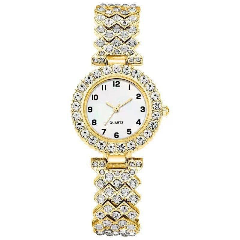 Fashion Jewelry 2pcs Luxury Fashion Women Watch Set Silver Strap Ladies Quartz Wristwatch Alloy Bracelet For Ladies Jewelry Set Clock Gift - Clothing Personality