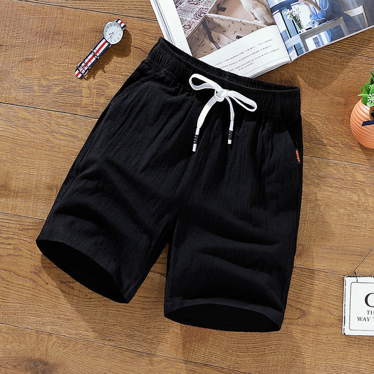 Leisure Loose Korean Cotton And Linen Shorts Men's Shorts - Clothing Personality