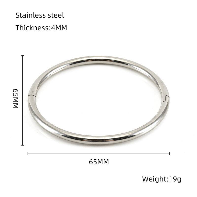 Fashion Bamboo Titanium Steel Bracelet Three Beads - Clothing Personality