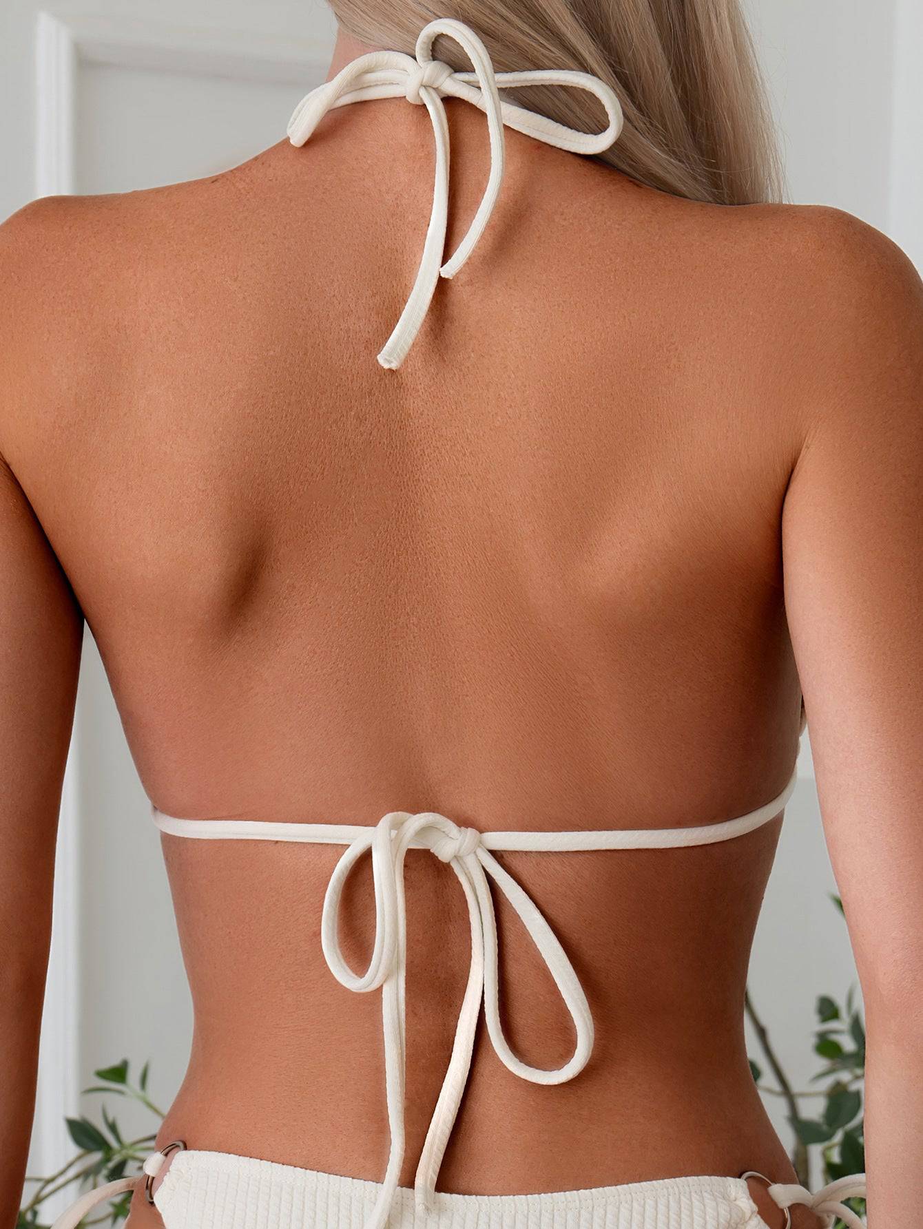 Sexy Bikini Set Summer Side Tie Thong Bandage Style Swimsuit Womens Clothing - Clothing Personality
