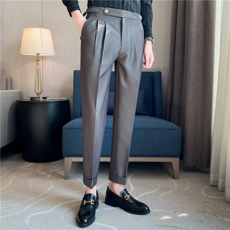 Slimming Belted Casual Pants - Trendy Suit Pants for Men