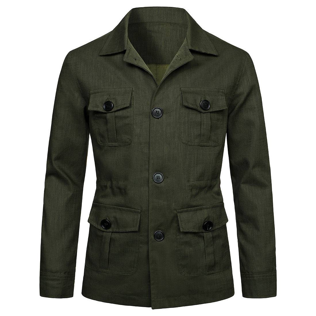 Men's Blazer Light Jacket Spring Linen Jacket British Retro Gentry - Clothing Personality