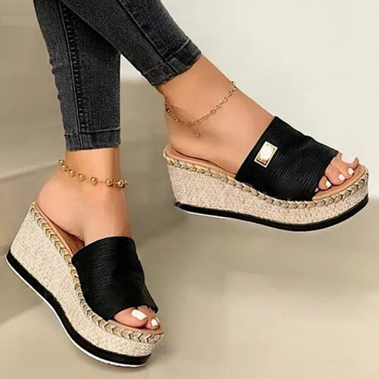 Platform sandals wedge heels fashion sandals - Clothing Personality