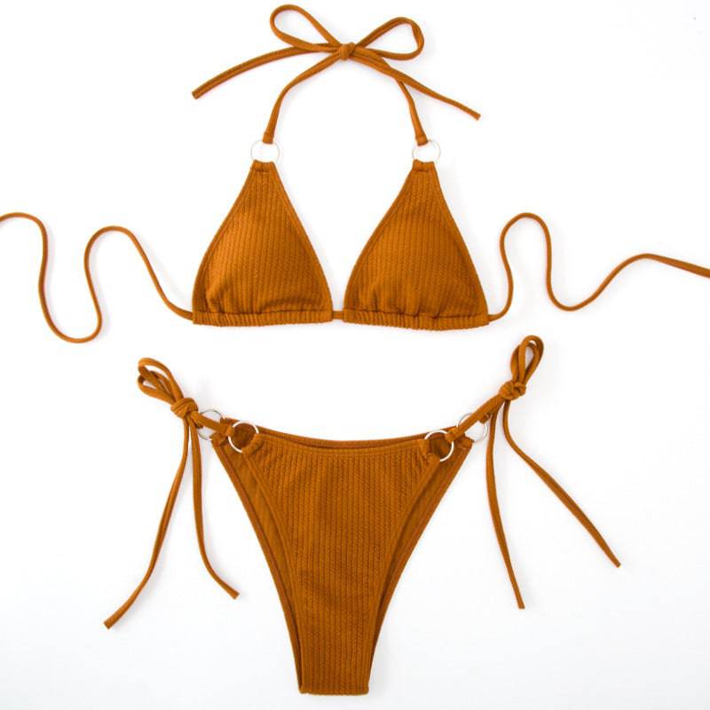 Sexy Bikini Set Summer Side Tie Thong Bandage Style Swimsuit Womens Clothing - Clothing Personality