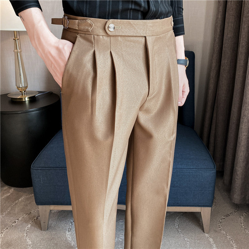 Slimming Belted Casual Pants - Trendy Suit Pants for Men