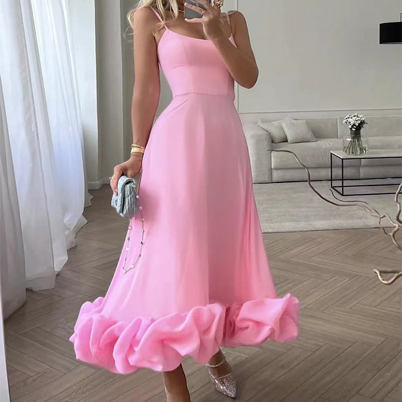Fashion Flower Swing Three-dimensional Flower A- Line Skirt Womens Clothing - Clothing Personality