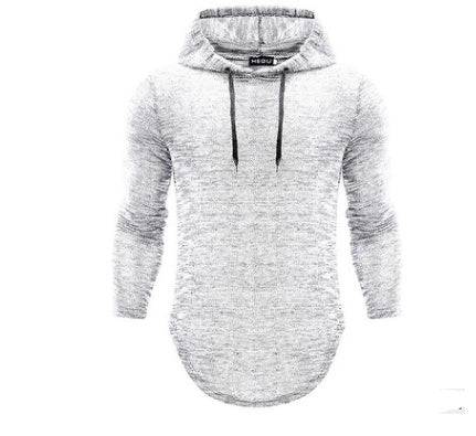Men's Casual Cotton Hoodies Long Sleeve Sweatshirts Solid Color With Hat - Clothing Personality