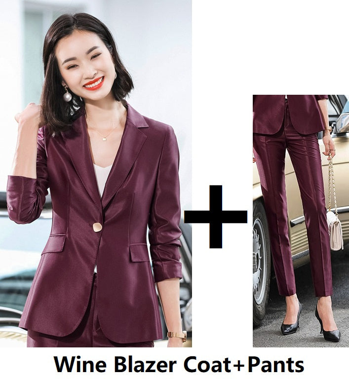 Acetate Suit Suit Female High Sense Professional Wear - Clothing Personality