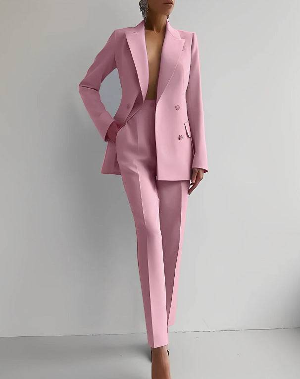Women's Business Suit Two-Piece Outfit Blazer and Pants Set Business Suit Office Fashion Casual Business Attire Women's - Clothing Personality