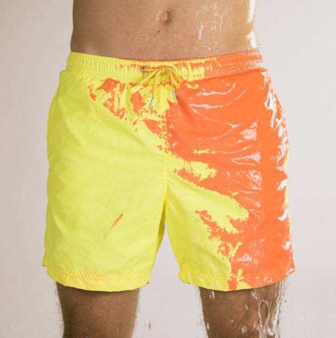 Magical Change Color Beach Shorts Summer Men Swimming Trunks Swimwear Swimsuit Quick Dry bathing shorts Beach Pant - Clothing Personality