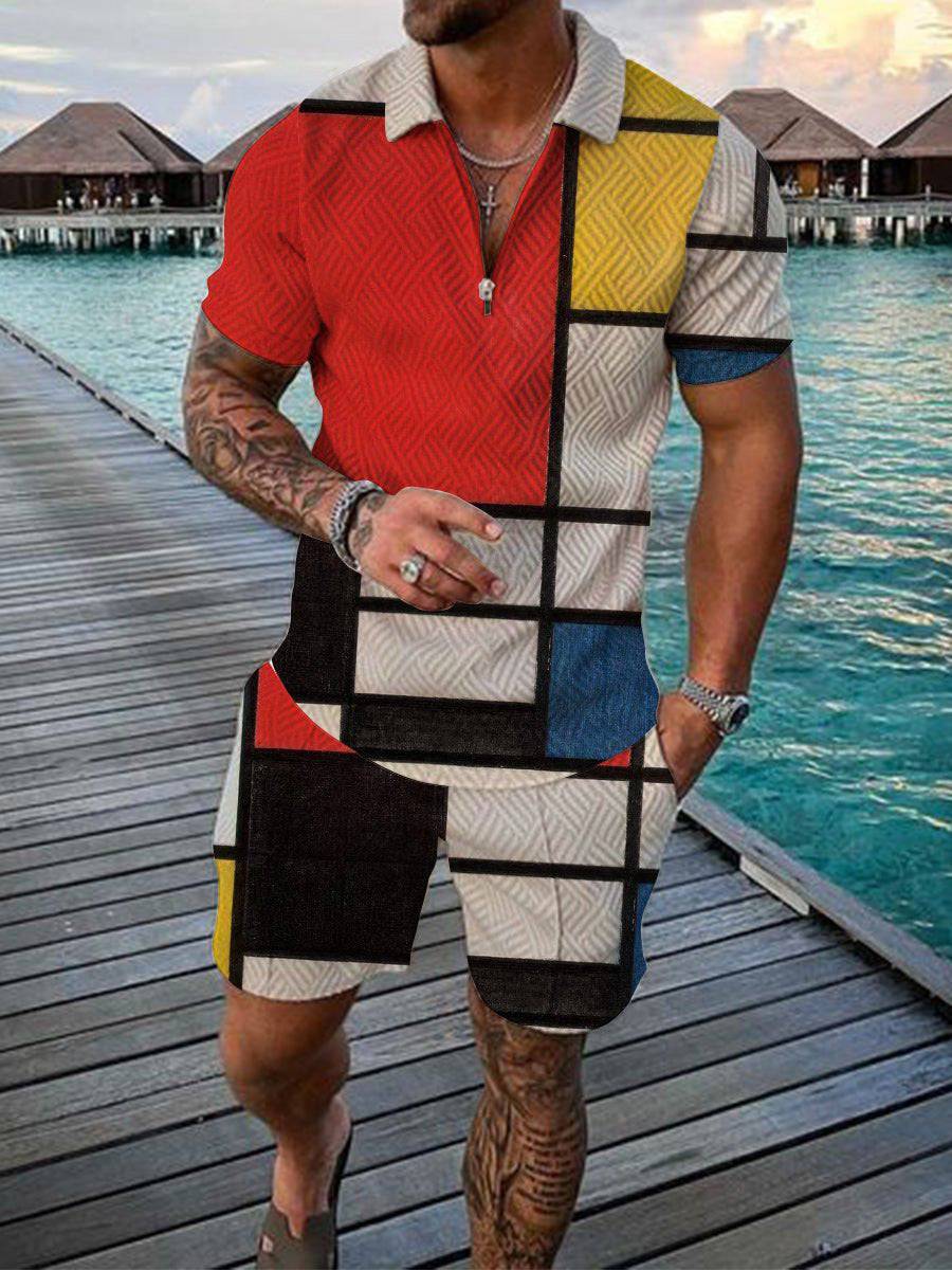 Fashion Personality Sports Casual Men's Suit - Clothing Personality