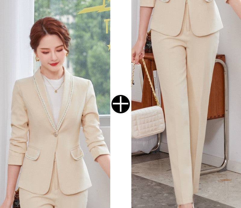 Women's Contemporary Modern Two-Piece Business Pants Suit - Clothing Personality