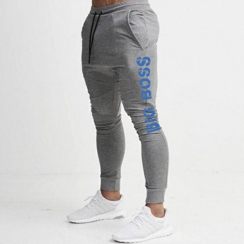 Men's Slim Fit Joggers - Stylish Winter Sweatpants with Solid Color Design - Clothing Personality