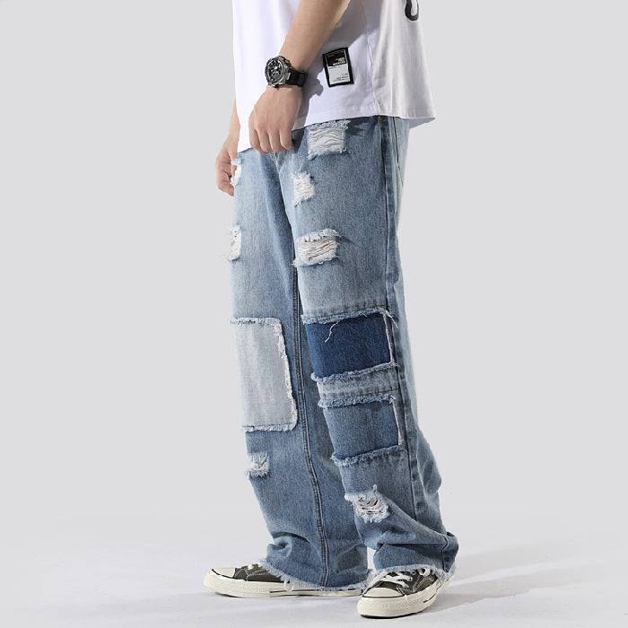 Ins French Overalls Men's Baggy Daddy Pants - Clothing Personality