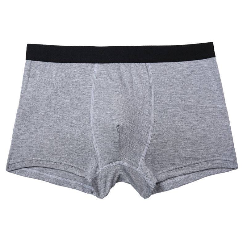 Men Boxer Shorts Pure Color Bamboo Fiber Men Underwear - Clothing Personality