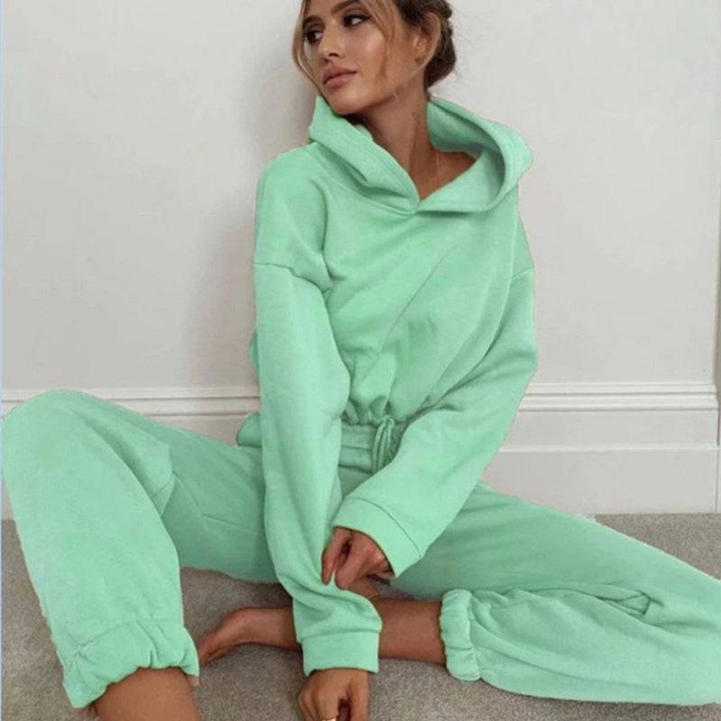Jogging Suits For Women 2 Piece Sweatsuits Tracksuits Sexy Long Sleeve HoodieCasual Fitness Sportswear - Clothing Personality