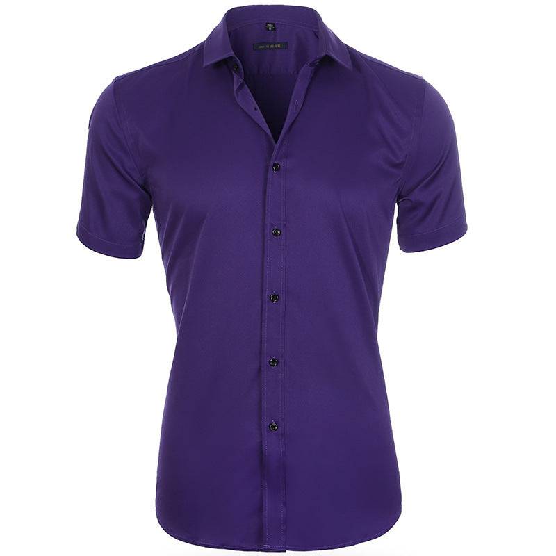 Men's No Iron Casual Polyester Shirt - Clothing Personality