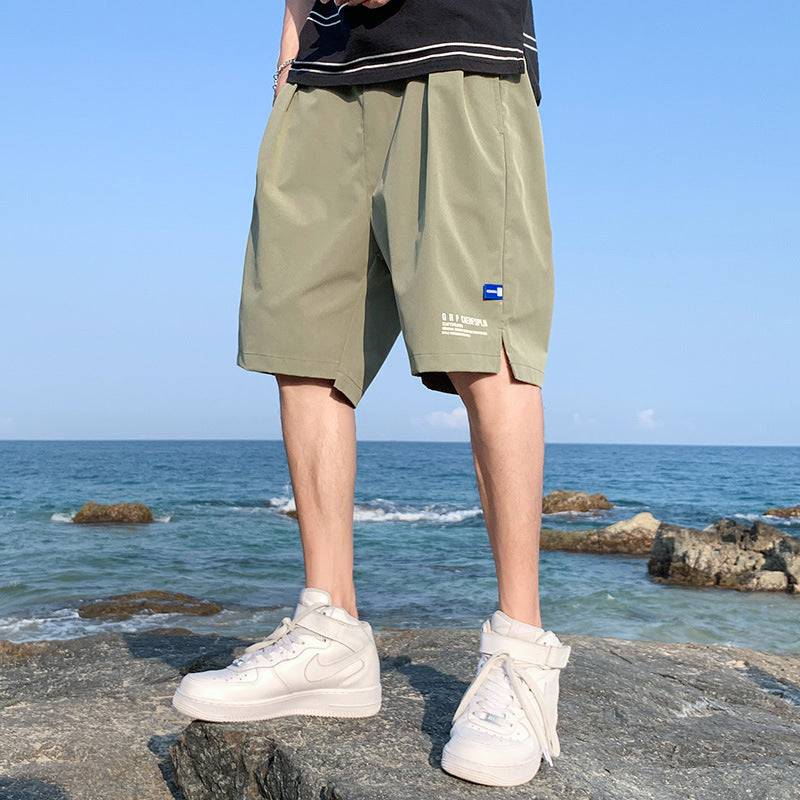 Ice Silk Shorts Summer Thin Quick-drying Casual Pants Men's Beach Basketball Sports Pants - Clothing Personality
