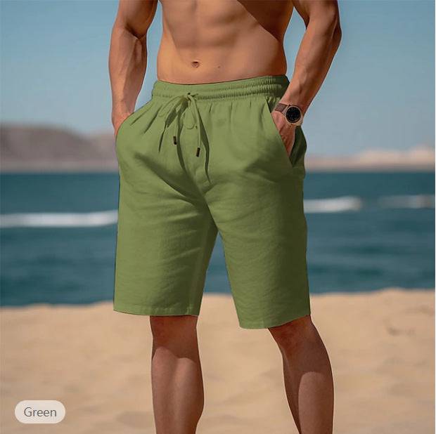 Drawstring Elastic Waist Straight Breathable Shorts - Clothing Personality