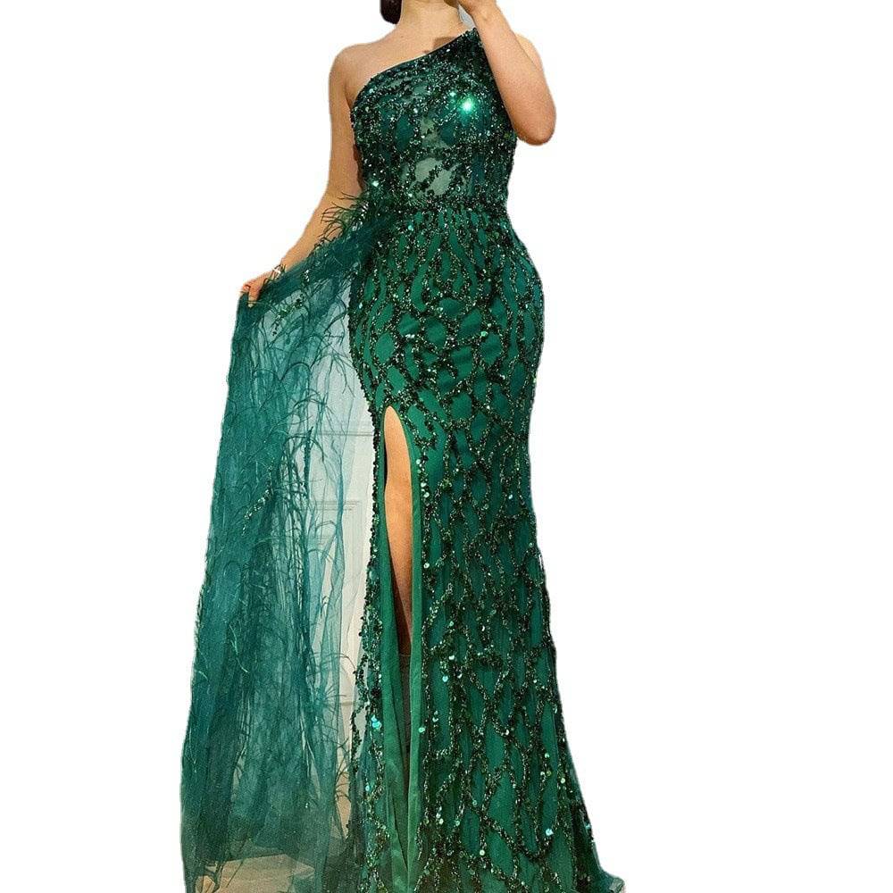 Women Party Dress Lady Evening Gown Plus Size 4XL Silm Elegant Evening Dress Skirt - Clothing Personality