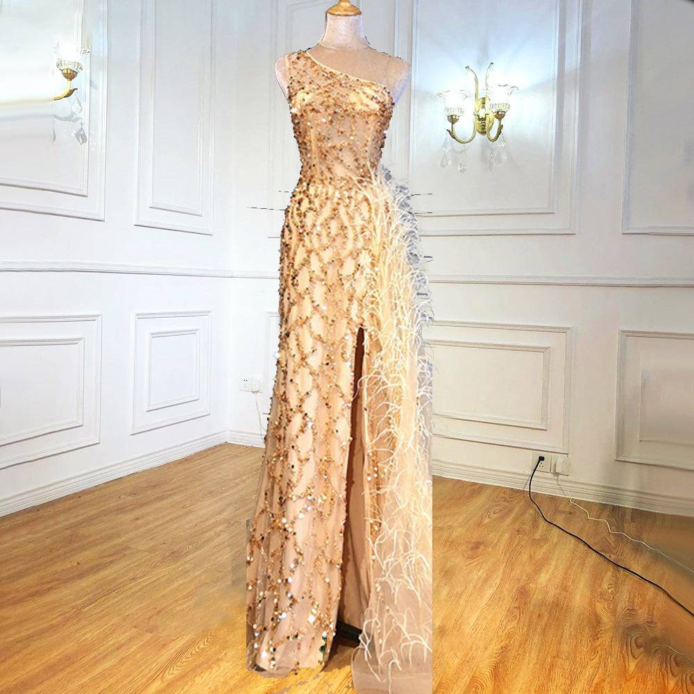 Women Party Dress Lady Evening Gown Plus Size 4XL Silm Elegant Evening Dress Skirt - Clothing Personality