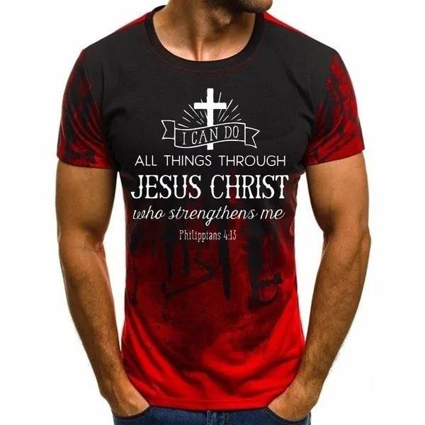 Printed Summer Casual Loose Round Neck Short Sleeve Shoulder Breathable Men's T-shirt - Clothing Personality