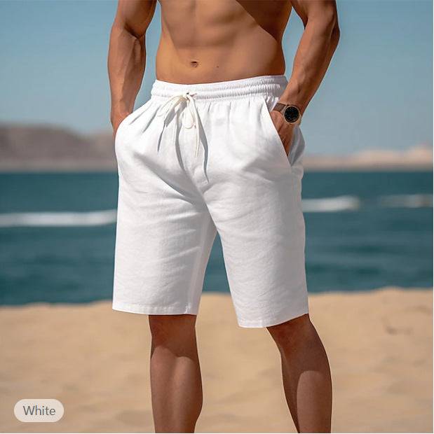 Drawstring Elastic Waist Straight Breathable Shorts - Clothing Personality