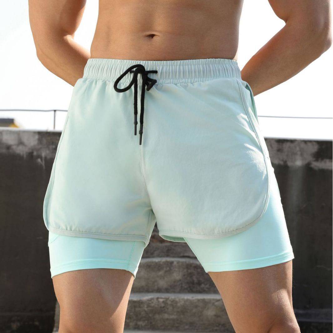 Running Leisure Summer Double-layer Stretch Shorts - Clothing Personality