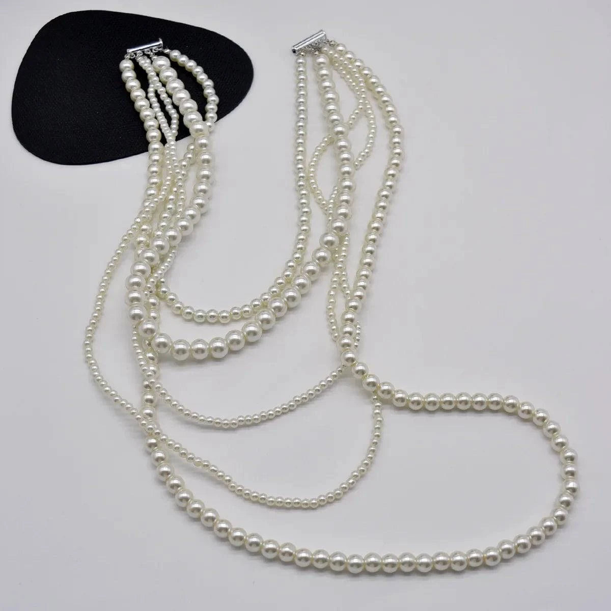 Imitation Pearl Multi-layered Women's Necklace Exaggerated Fashion High Street Club Party Banquet Necklace For Women Jewelry - Clothing Personality